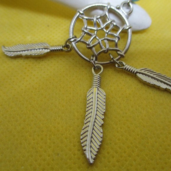 Dream Catcher Keyring Dreamcatcher Feather Turquoise Bead Keyring Dreamcatcher - Picture 9 of 11